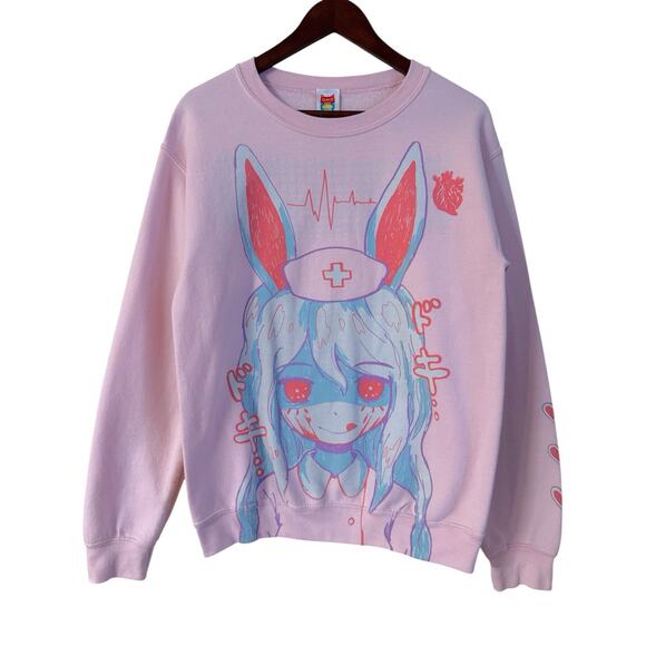 OMOCAT Nurse Bunny Girl Sweater Women's Small (flaw) - Picture 1 of 7